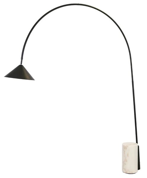Angel Cerdá Černá kovová stojací lampa No. 8104, 210 cm
