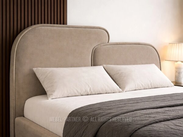 Designová postel 140x200 KANANI - béžová