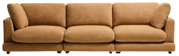Kave Home Žlutá čtyřmístná bouclé pohovka Gala 300 cm