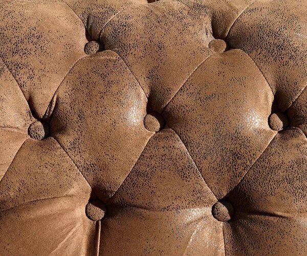 Chesterfield Bis Křeslo hnědé Gobi s puncy