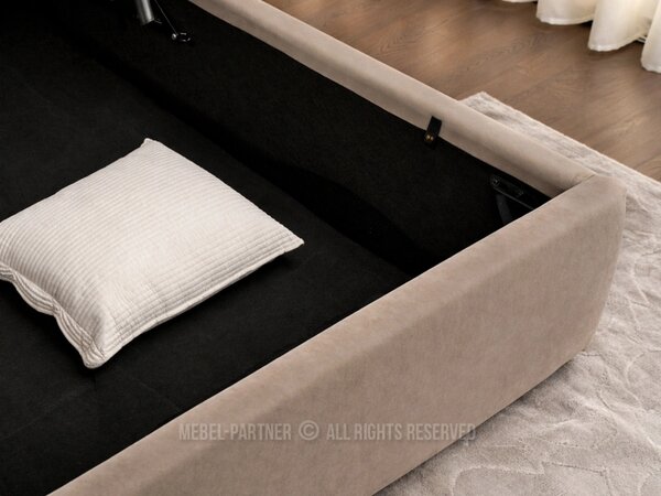 Designová postel 140x200 KANANI - béžová