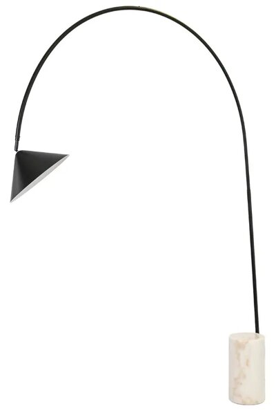 Angel Cerdá Černá kovová stojací lampa No. 8104, 210 cm