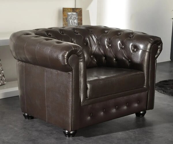 Chesterfield Bis Křeslo antique brown