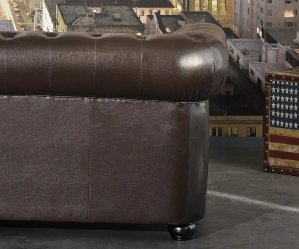 Chesterfield Bis Pohovka 3M antique brown