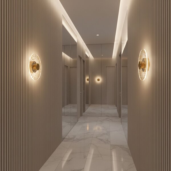 Toolight Toolight, LED nástěnné svítidlo 20cm, 3,6W, 4000K, APP1795-W, zlatá matná, OSW-04363