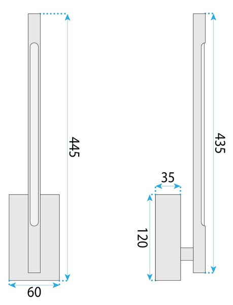 Toolight Toolight, LED nástěnné svítidlo 4W, 4000K, 500lm, APP1799-W, zlatá lesklá, OSW-08981