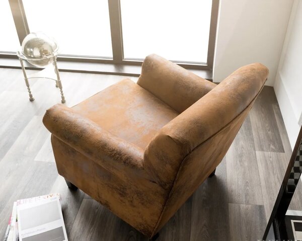 Chesterfield Raul Křeslo hnědé Gobi