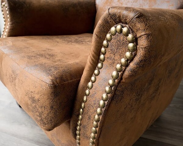 Chesterfield Raul Křeslo hnědé Gobi