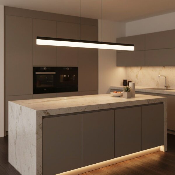 Toolight Toolight, LED stropní svítidlo 120cm, APP1692-CP, černá matná, OSW-07890