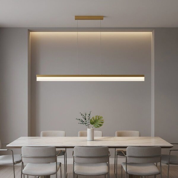 Toolight Toolight, LED stropní svítidlo 120cm, APP1694-CP, zlatá matná, OSW-07891