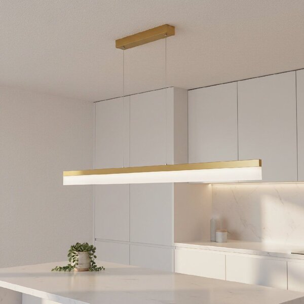Toolight Toolight, LED stropní svítidlo 120cm, APP1694-CP, zlatá matná, OSW-07891
