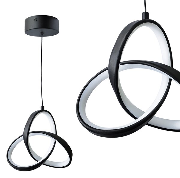 Toolight Toolight, LED stropní osvětlení 13W, 4000K, APP1784-CP, černá matná, OSW-08978