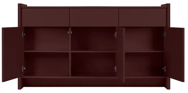 Noo.ma Červená lakovaná komoda Rali 161 x 46 cm