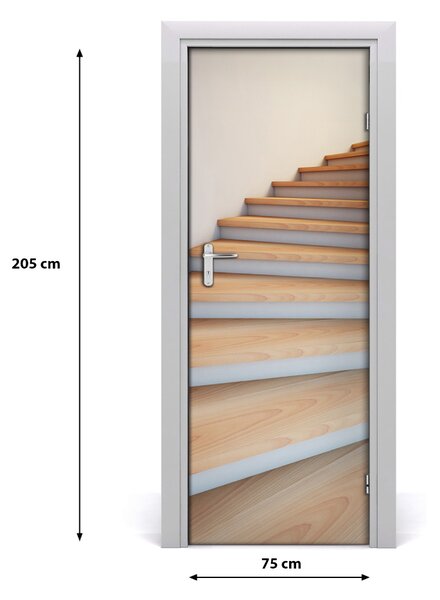 Fototapeta samolepící na dveře schody ulice 75x205 cm
