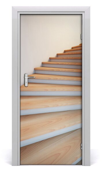 Fototapeta samolepící na dveře schody ulice 75x205 cm