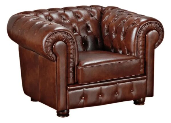 Chesterfield Windsor Celokožené křeslo 1M bílé