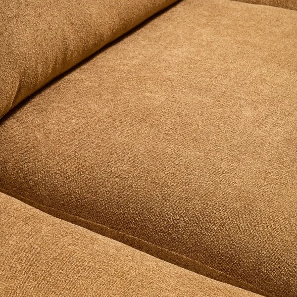 Kave Home Žlutá rohová bouclé pohovka Gala 300 cm, levá