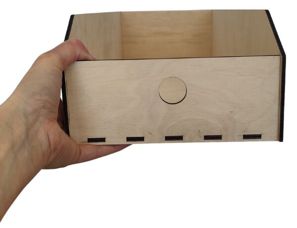 Usporadejto.cz Úložný box, dřevěný 20x50x12cm - do spíže i do skříně VASKY20