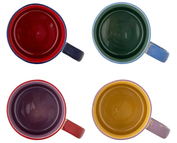 Bloomingville Set čtyř barevných kameninových hrnků Vista 185 ml