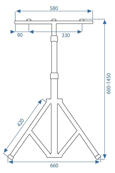 Toolight Rea, Halogen LED budowlany na statywie 2x20W RSL001-20N, KPL-10200