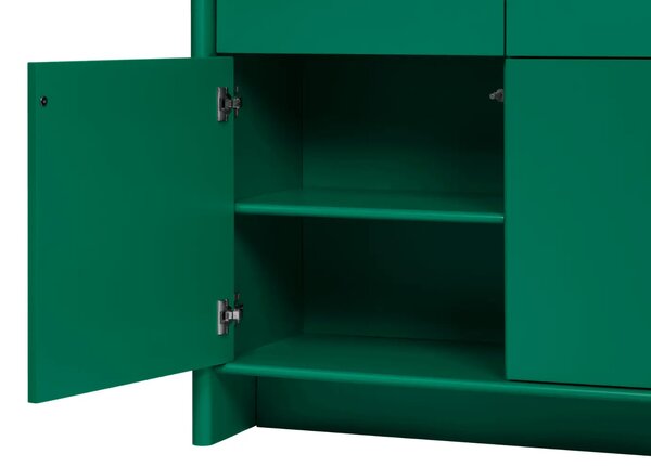 Noo.ma Zelená lakovaná komoda Rali 161 x 46 cm