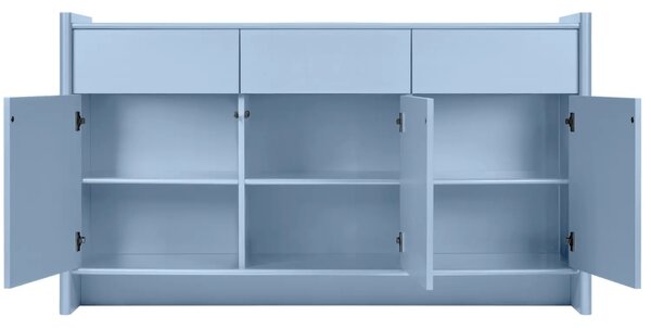 Noo.ma Modrá lakovaná komoda Rali 161 x 46 cm