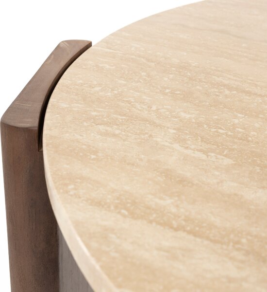 Dutchbone Béžový kamenný konferenční stolek VALCOUR 90 cm