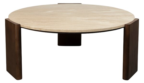 Dutchbone Béžový kamenný konferenční stolek VALCOUR 90 cm