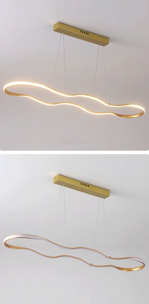 Toolight Toolight, stropní svítidlo 120cm, 24W, 3000K, LHJ027-CP, zlatá lesklá, OSW-50012
