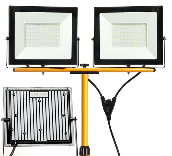 Toolight Rea, Halogen LED budowlany na statywie RSL006-2x100N, OSW-10206
