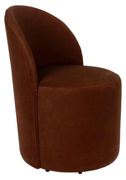 Zuiver Hnědé sametové lounge křeslo PLUSH
