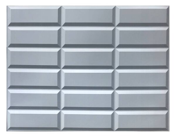 3D - PVC obkladový panel - Kachlička podélná šedá