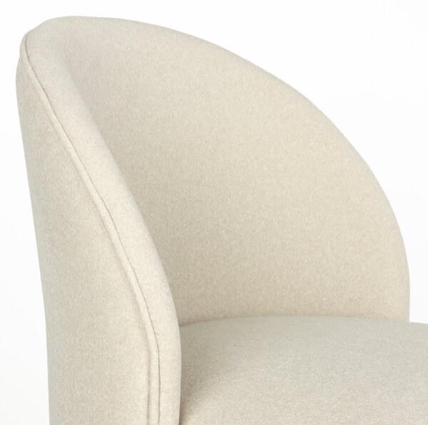 Zuiver Béžové sametové lounge křeslo PLUSH