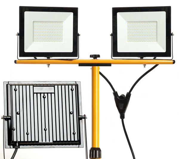 Toolight Rea, Halogen LED budowlany na statywie RSL005-2x50N, OSW-10204