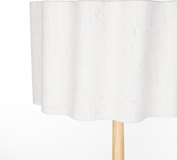 Dutchbone Dřevěná stojací lampa SCALLOP 149 cm