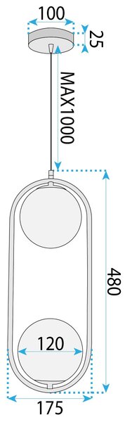 Toolight Rea, LAMP G134-2CP GOLD, OSW-02608