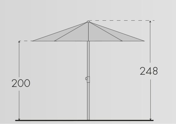 Derby BASIC LIFT NEO zahradní slunečník 300 cm zelená