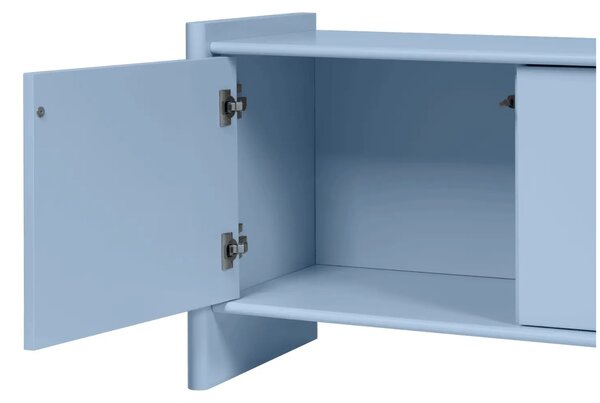 Noo.ma Modrý lakovaný TV stolek Rali 160 x 48 cm