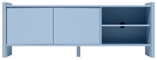 Noo.ma Modrý lakovaný TV stolek Rali 160 x 48 cm