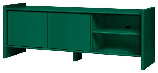 Noo.ma Zelený lakovaný TV stolek Rali 160 x 48 cm