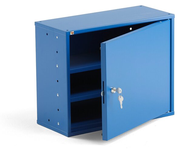 AJ Produkty Kovová skříňka SERVE, 380x470x205 mm, modrá