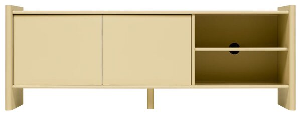 Noo.ma Žlutý lakovaný TV stolek Rali 160 x 48 cm
