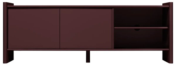Noo.ma Červený lakovaný TV stolek Rali 160 x 48 cm