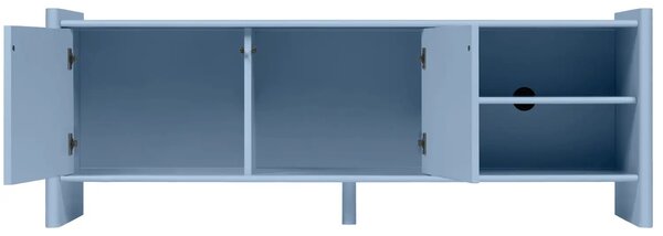 Noo.ma Modrý lakovaný TV stolek Rali 160 x 48 cm