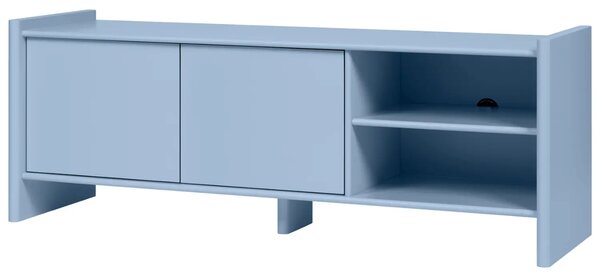 Noo.ma Modrý lakovaný TV stolek Rali 160 x 48 cm