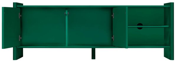 Noo.ma Zelený lakovaný TV stolek Rali 160 x 48 cm