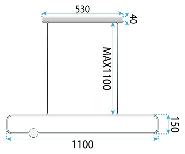 Toolight Rea, Led osvětlení G123-CP BLACK, OSW-02615
