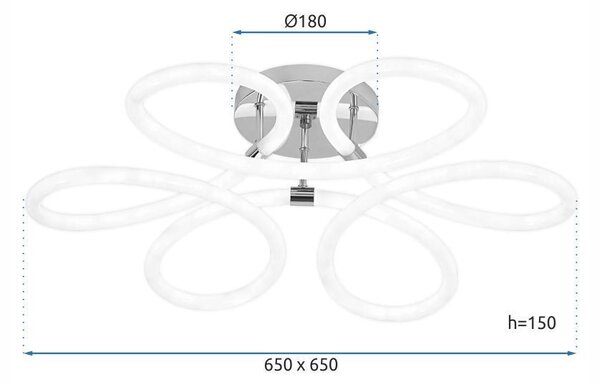 Toolight Rea, Moderní stropní svítidlo LED G023-C Gold, OSW-06374
