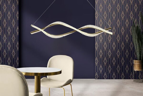 Toolight LED osvětlení s vlnitým tvarem G033-CP zlatá