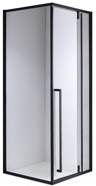 BPS-koupelny Čtvercový sprchový kout HYD-SK11B 90x90 černá/transparent - bez vaničky